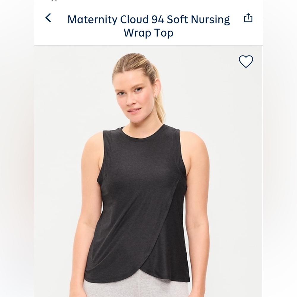 Old Navy Soft Nursing Wrap Tank Top - Black